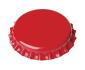 100 Bouchons couronne 26 mm rouge